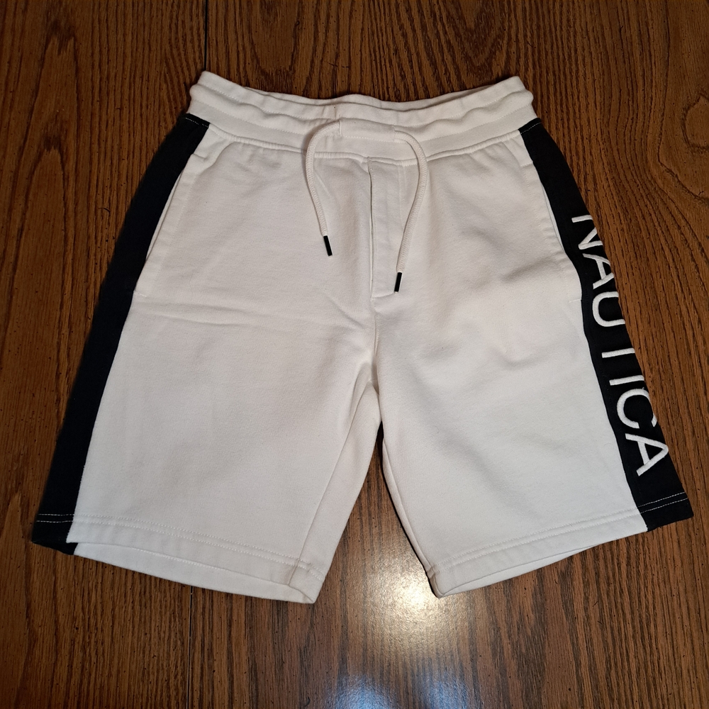 Nautica Men's White Fleece Sweat Shorts